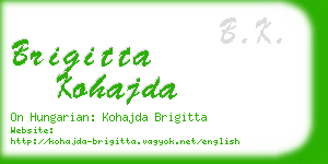 brigitta kohajda business card